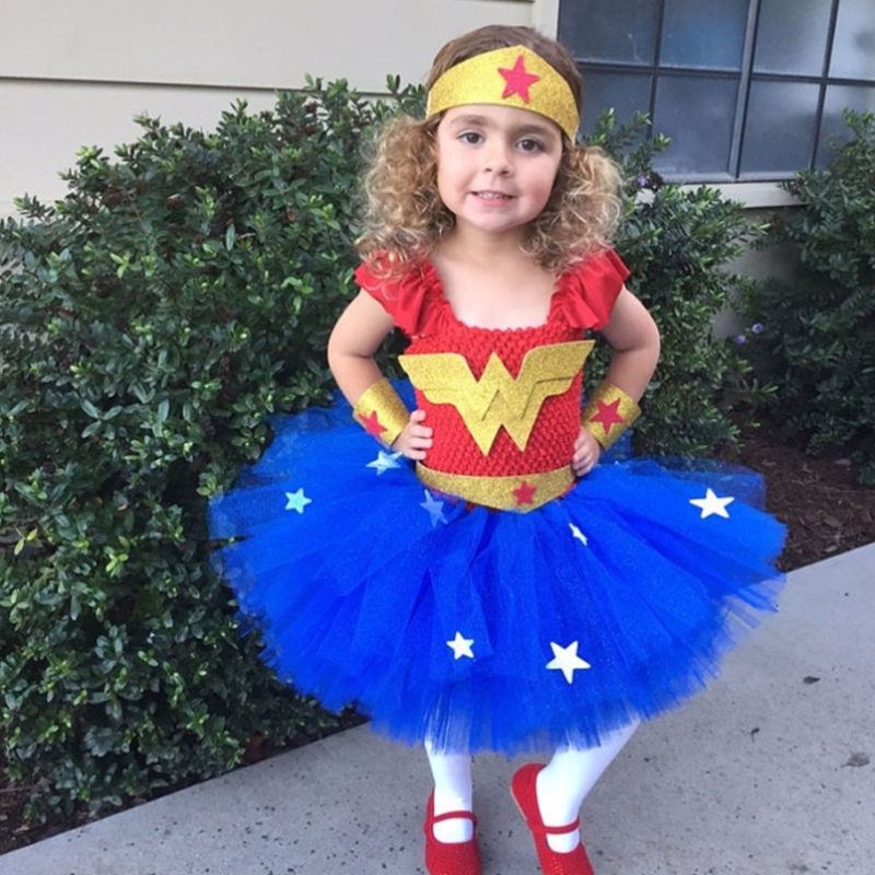 Κορίτσι φόρεμα cosplay Dawn of Justice Dress for Girls Παιδιά για παιδιά superhero cosplay Απόκριες κοστούμι φόρεμα για 2-12 χρόνια