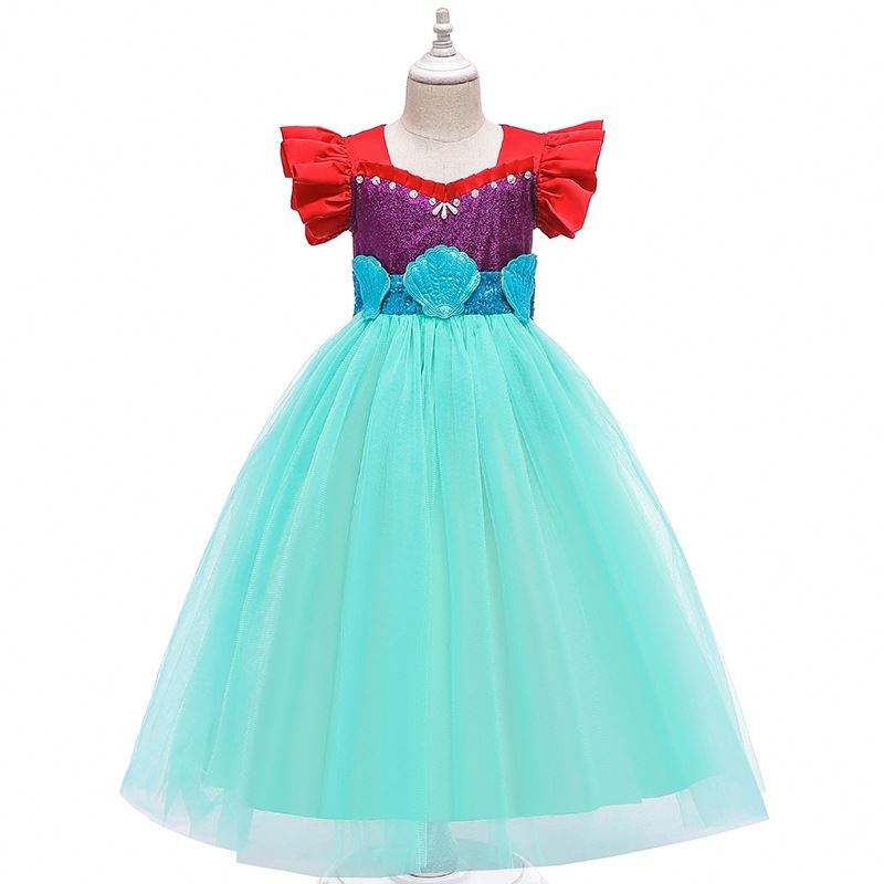 Baige Kids Mermaid Ariel Princess Girl Dress Halloween Performance Cosplay Mry002