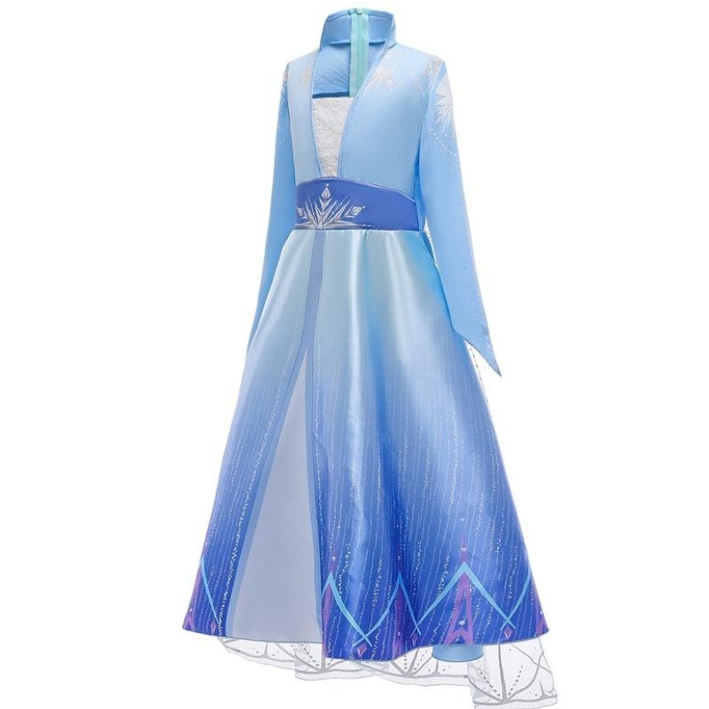 Νεότερα παιδιά διασημότητες ρούχα πριγκίπισσα Elsa φορούν φόρεμα κοστούμια αποκριών για κορίτσια