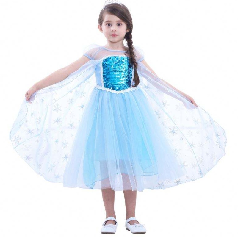 Κορίτσια Elsa Princess Elsa Anna Fashion Kids Cosplay Cosplay Κοστούμι Απόκριες Παιδιά Φόρεμα με φόρεμα ακρωτηρίου 3-10 ετών