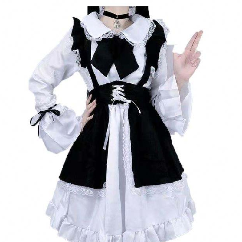 Γυναίκες υπηρέτρια anime φόρεμα μαύρο και άσπρο ποδιά φόρεμα lolita φορέματα άνδρες cafe κοστούμι κοστούμι κοστούμι