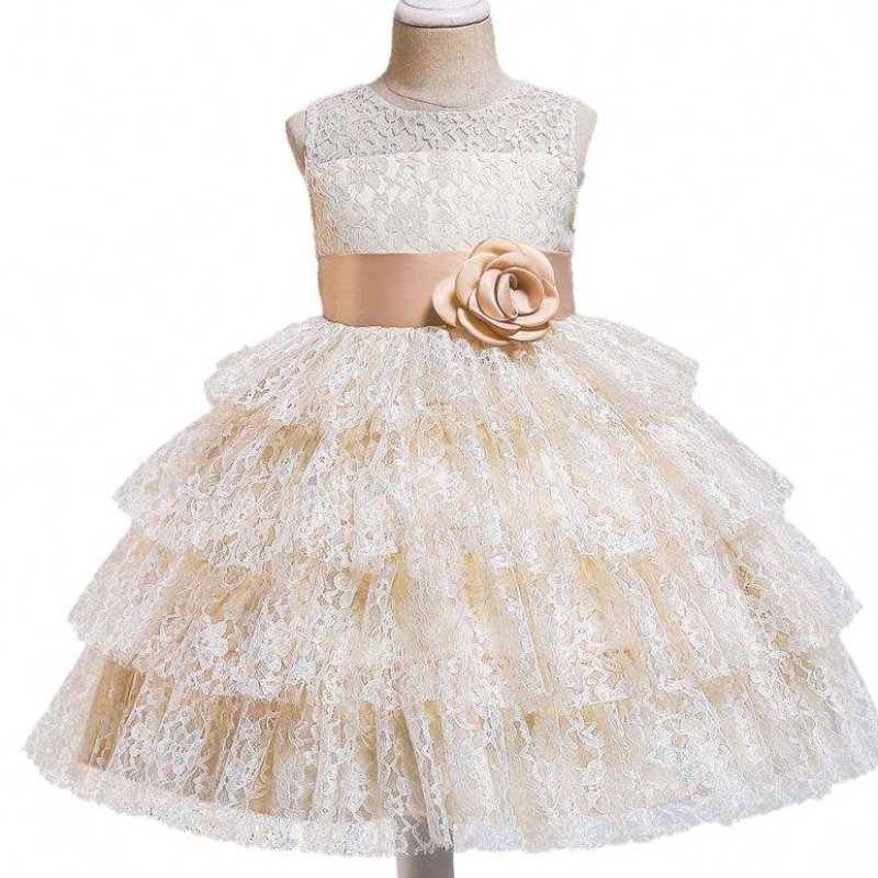 Baige καλοκαίρι μόδα tulled φόρεμα λουλούδι κορίτσι νυφικό φόρεμα 12 ετών παιδιά παιδικά ροζ βραδινά φορέματα για πάρτι