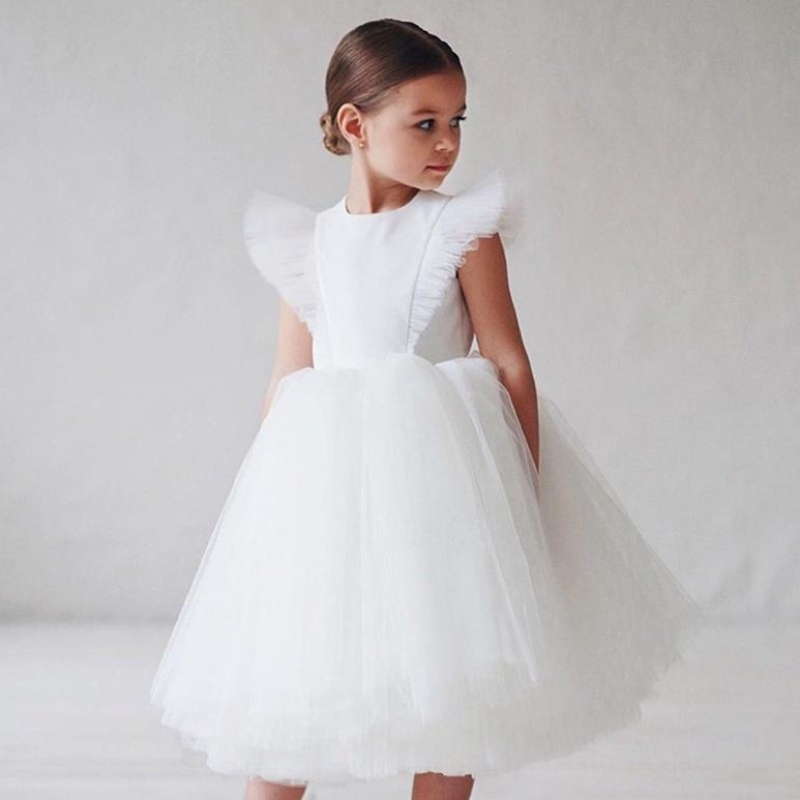 Flower Girl Dress Παιδικά νυφικά νυφικά για παιδιά τσίλι τσίλι κορίτσια boutique vestidos κορίτσια γενέθλια ρούχα