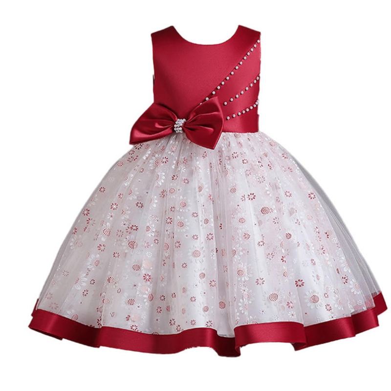 Flower Girl Wedding Princess Dress Piano Performance Dress για πάρτι γενεθλίων 1ου έτους