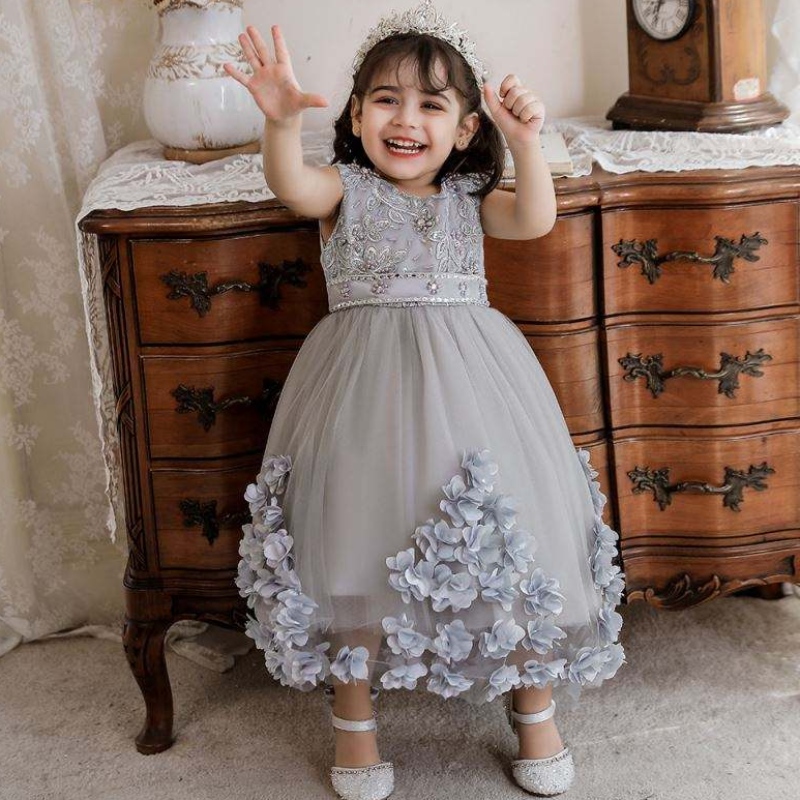Baige Turkey Style Kids Frock Girl Dress Baige Kids Birthday Party Dress 2 ετών N2103
