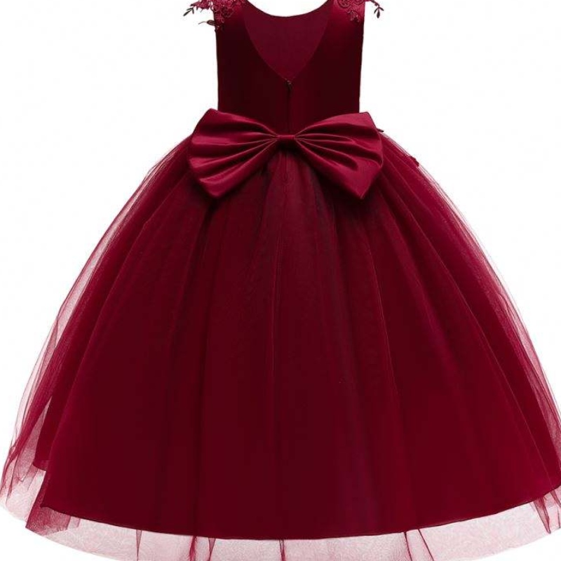 Baige νέα άφιξη baby frock design Κορεατικό στυλ επίσημη δαντέλα μακρά γενέθλια νυφικό φόρεμα LP-280