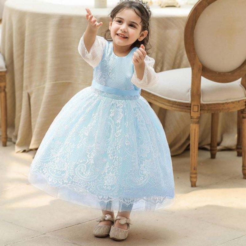 Baige λουλούδι παιδιά μωρό κέικ φόρεμα παιδιά frock design κορίτσι λουλούδι πάρτι φθορά