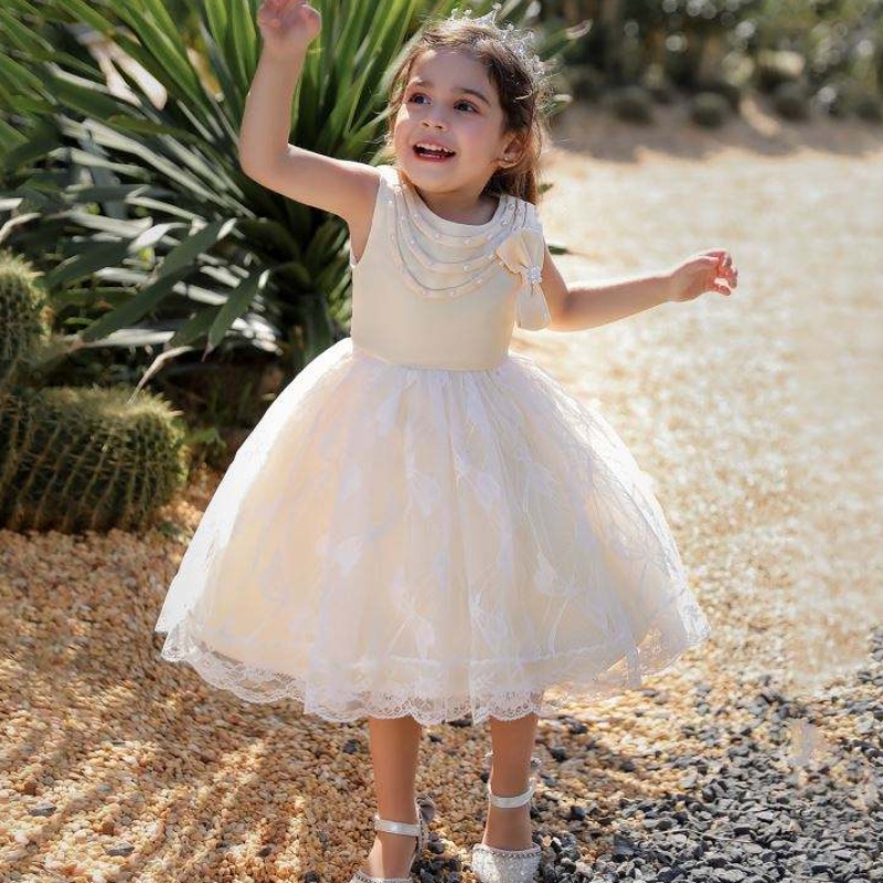 Baige Europe Style Toddler Seaddler Dress Girls Χριστουγεννιάτικα Φορέματα Γενέθλια Γενέθλια Γάμος Γάμος Κορίτσια Φορέματα