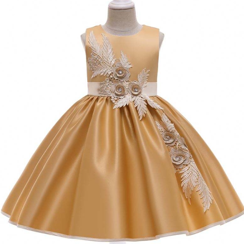 Baige Kids Garments Ball Gown Γάμος Φορέματα Τελευταίο Σχεδιασμός Γόνατο Σχεδιασμός όμορφα παιδιά Φόρεμα