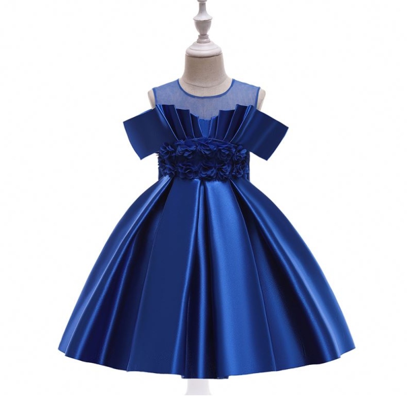 Baige Τελευταία Φόρεμα Φορέματα Φορέματα Flower One Someers Baby Girls Princess Wedding με μεγάλο τόξο
