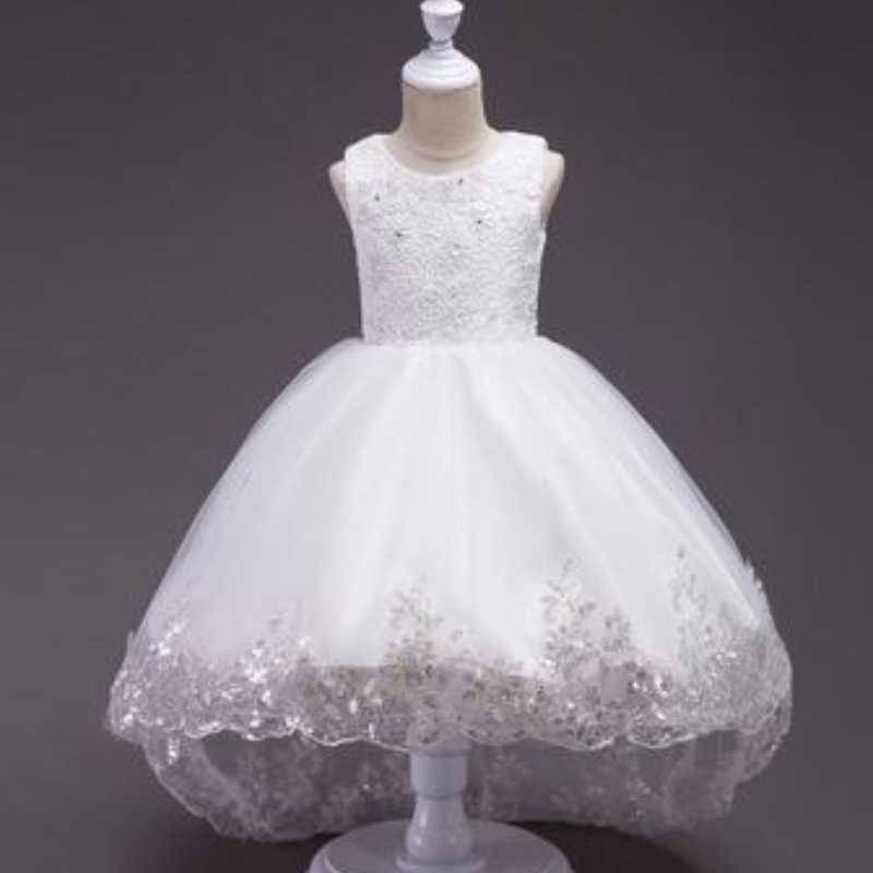 Baige Hot Sale New Lace Sequined Lovely Little Girl Flower Flower Kids Girls Girls Φόρεμα Φορέματα