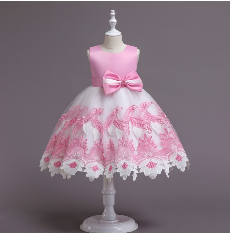 Flower Girl Wedding Dress Fluffy Νήματα πριγκίπισσα Φόρεμα Δυτικό στυλ παιδιά πιάνο κοστούμια