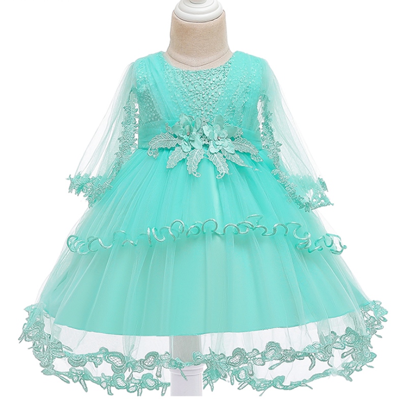 Ansoo Princess Flower Girl Dress Summer Tutu Γάμος Γενέθλια Παιδιά Φορέματα για κορίτσια Παιδιά κοστούμι Teenager Prom Design