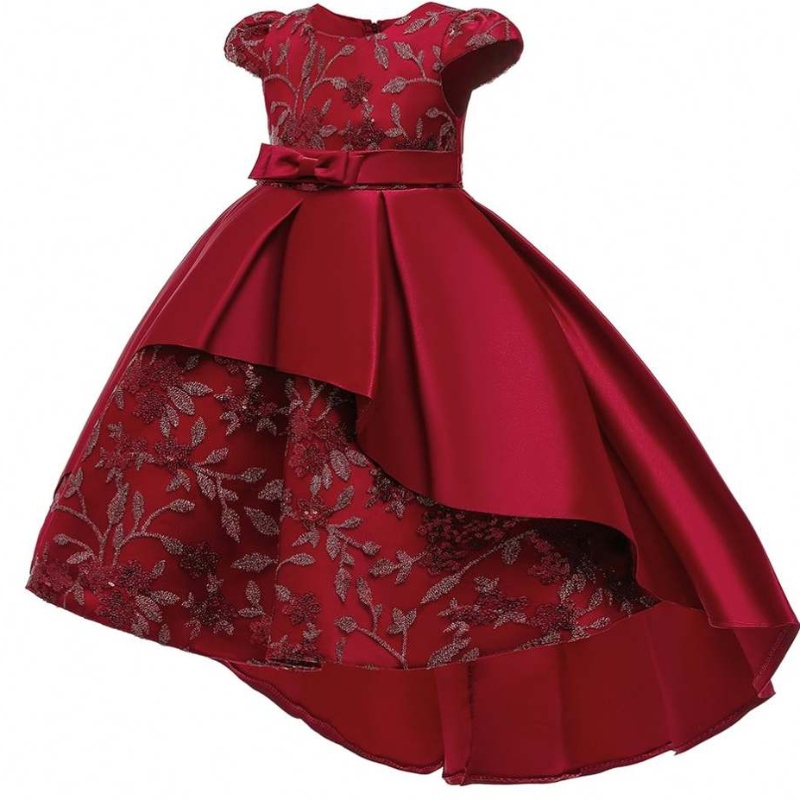 Baige Νέο Έτος Frock Παιδιά Κόμμα Φορέστε Long Tail Kid Flower Girl Western Party Formal Birthday Dress