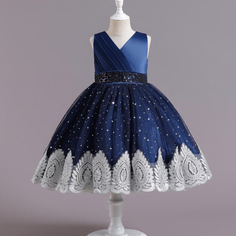 Παιδικά \\\\ Fluffy Flower Wedding Gown Princess Dress Girl \\\\ Φόρεμα πρώτου πάρτι γενεθλίων Φόρεμα