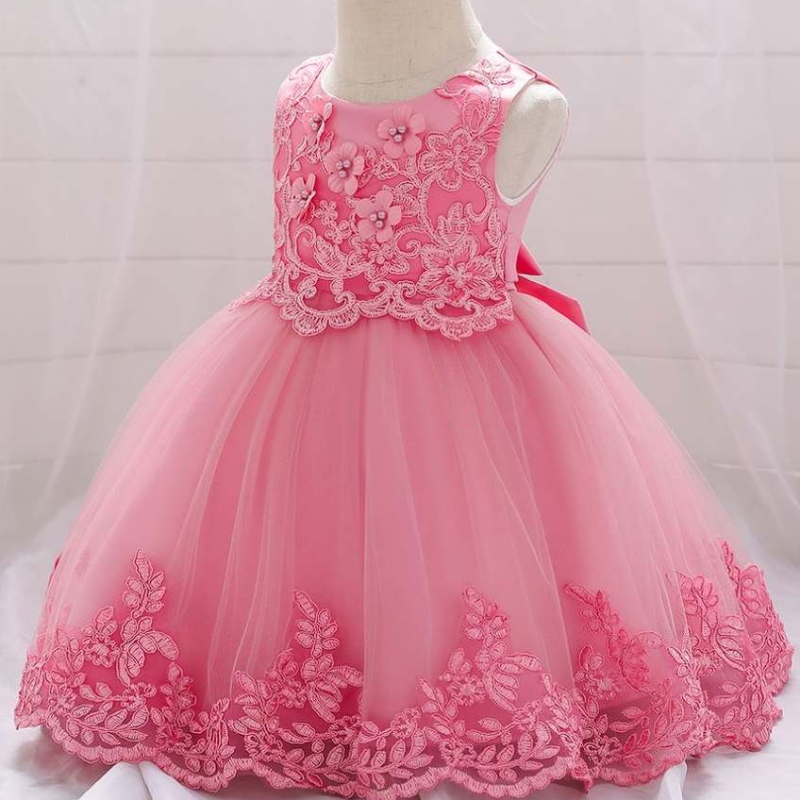 Baige Summer Baby Girls Dress Βρεφικά Κορίτσια Κοστούμια Κέντημα Φορτό Φόρεμα L5097XZ