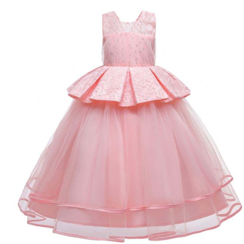Baige κομψά παιδιά μακρύ φόρεμα κορίτσια παιδιά prom μακρύ φόρεμα βραδινά φορέματα πολυτελή εσώρουχα LP-275