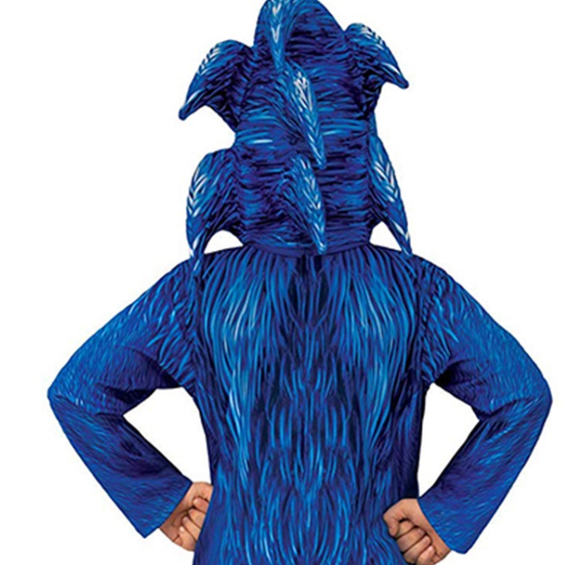 Απόκριες πάρτι παιχνίδι cosplay παιδιά μπλε sonic jumpsuit cartoon sonic Το κοστούμι σκαντζόχοιρων