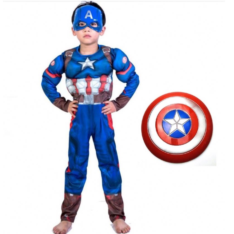 Boy Superhero Kids Muscle Captain Costume Cosplay Super Halloween Κοστούμια για παιδιά αγόρια κορίτσια