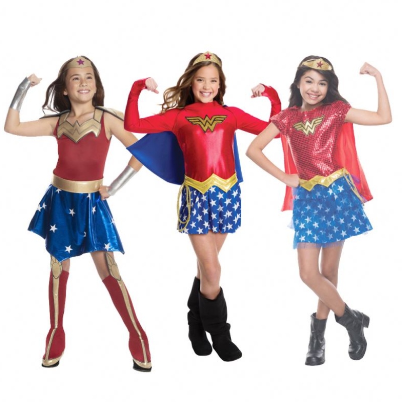 Παιδιά super cosplay κοστούμια super κορίτσια φόρεμα superwoman φόρεμα super αποκριές ρούχα