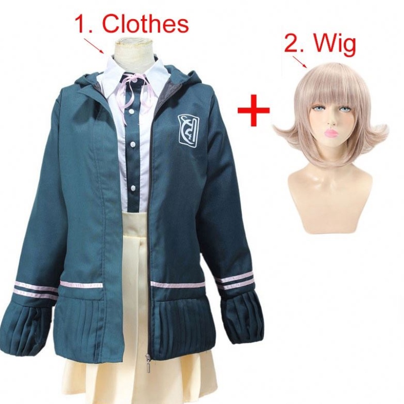 Μαθητές γυμνασίου Uniform anime danganronpananami chiaki cosplay κοστούμι