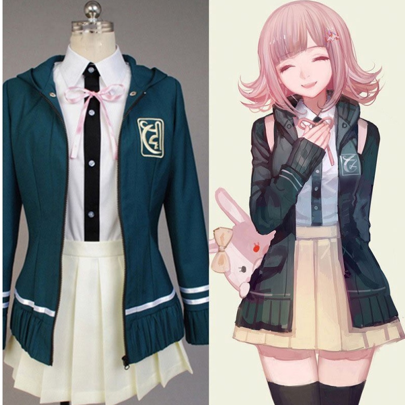 Μαθητές γυμνασίου Uniform anime danganronpananami chiaki cosplay κοστούμι