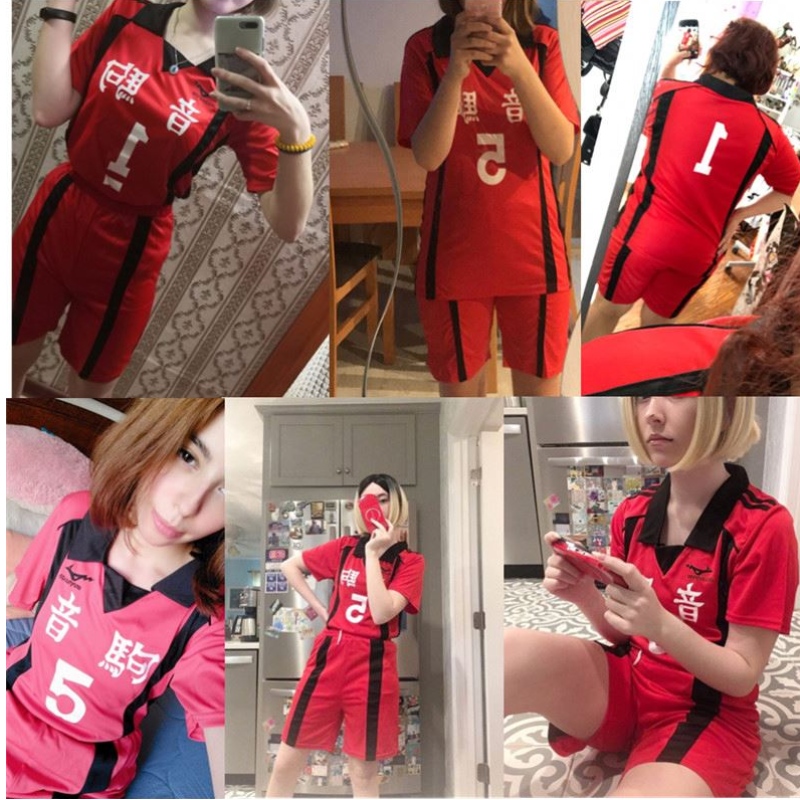 Ενήλικες Haikyuu Nekoma High School#5 1 Kenma Kozume Kuroo Tetsuro Cosplay Haikiyu Volley Ball Team Jersey Sportswear Uniform