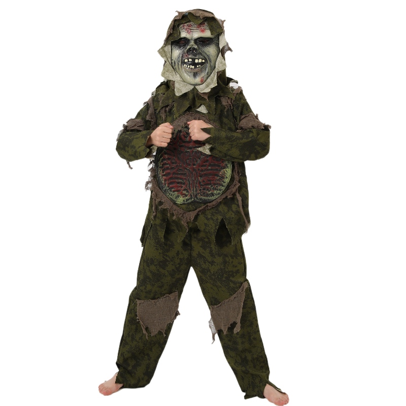 Kid\'s Halloween Zombie κοστούμι Cosplay Coy Monster κοστούμι Φορίου Μάσκα Ζόμπι ρούχα